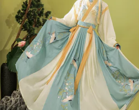 ?玉术原创汉服女羽集晋制齐腰魏晋风交领中国...