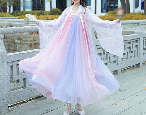 春樱汉服女中国风古装大袖衫超仙气飘逸日常学...