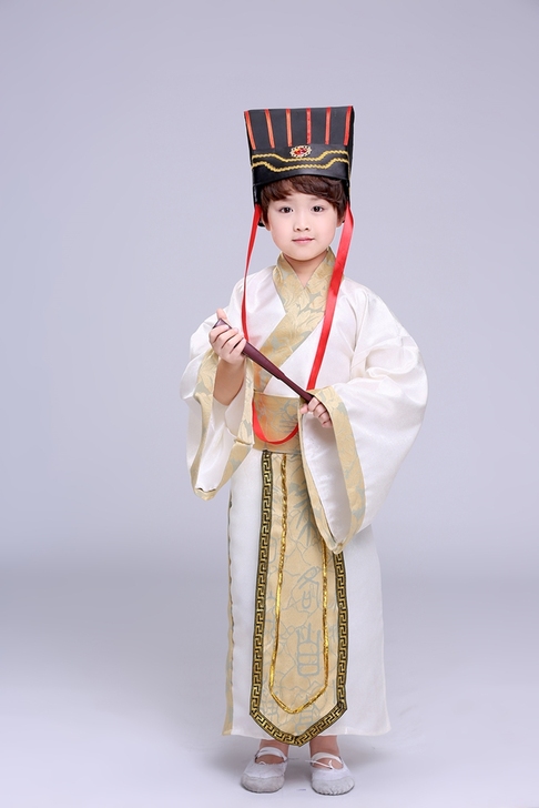 幼儿童古装男书童国学汉服演出服女春秋秦汉朝...