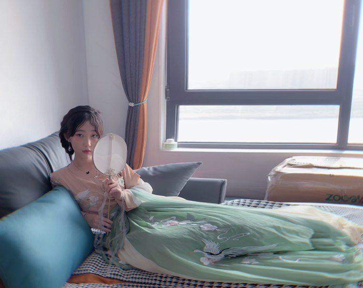 小女自穿汉服 正版玉术家春夏仙鹤 如图一套出