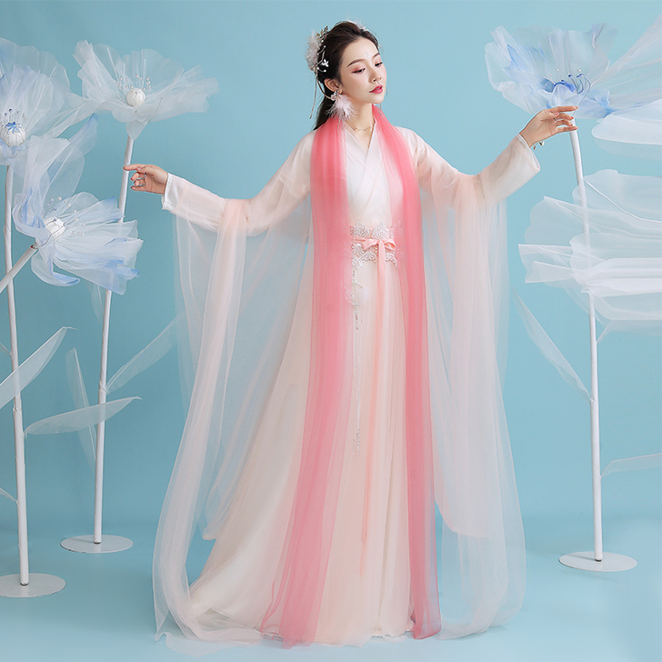 【99划算价】夕洛茜汉服女中国风夏季仙气超...