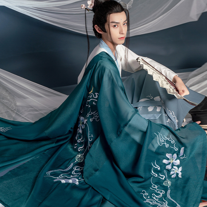 孤鲤原创古装汉服飘逸古风男生中国风侠客仙气...