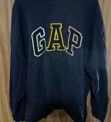 Gap男女装秋季LOGO卫衣情侣运动衫，藏...