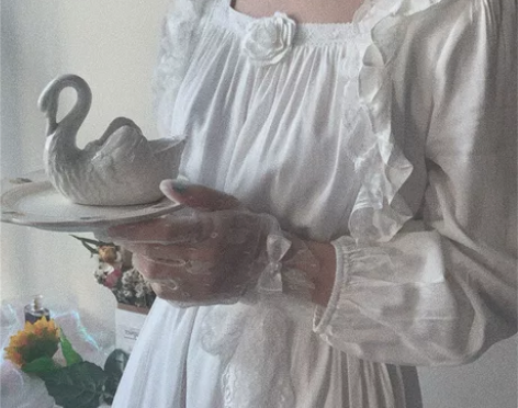 Huisu vintage法式文艺油画风方...