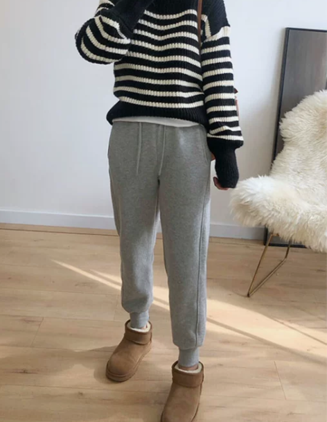 休闲裤女 长裤休闲不起球不变形加绒加厚束脚...