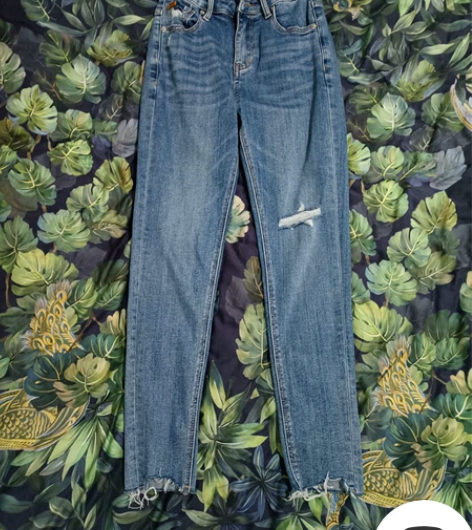 巨显瘦弹力修身破洞小直筒时尚牛仔裤铅笔裤女...