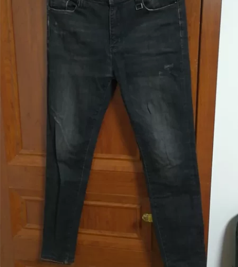 黑色牛仔裤 线下购入 男女同款