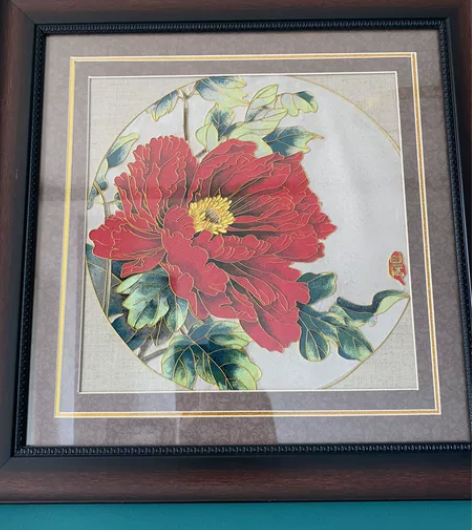 『现货』花开富贵牡丹花掐丝珐琅纯手工工艺画...