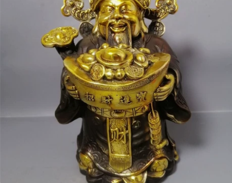 古玩古董摆件佛像摆件供奉佛像财神元宝财神摆...