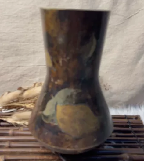 日本回流鎏金花瓶摆件，重1050克，新品福...