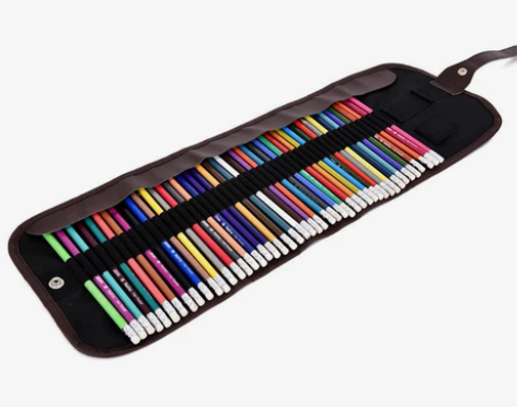 折叠帆布10个68元包邮笔帘卷笔袋36支彩...