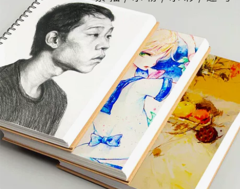 A4加厚素描本8k速写本16k彩铅画画本学...