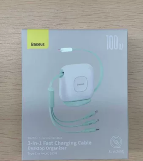 倍思100W数据线三合一办公室一拖三充电线...