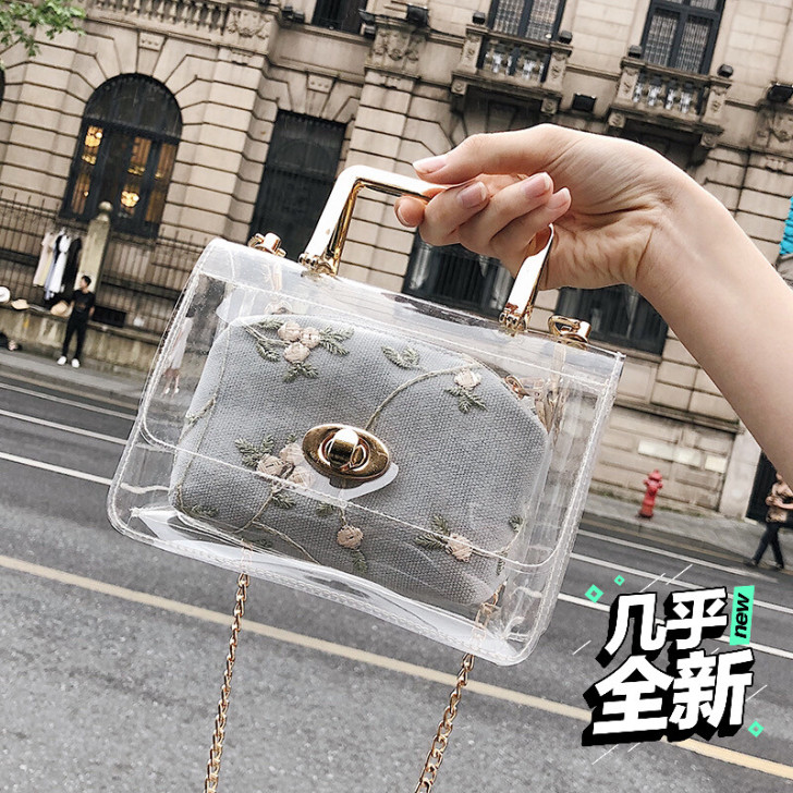 果冻小包包女新款潮韩版百搭斜挎包小清新可爱...