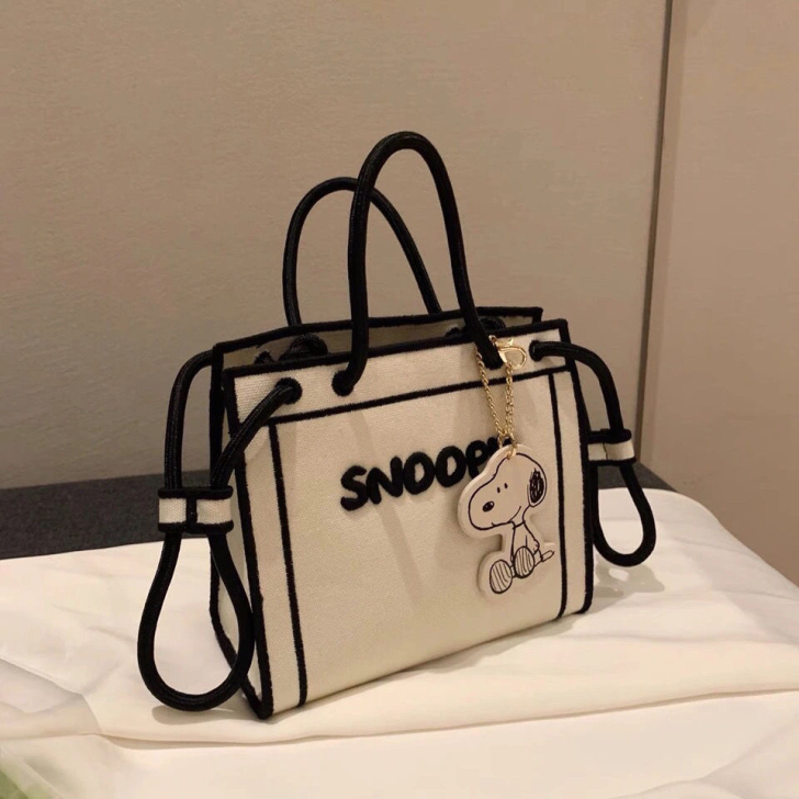南风史努比联名款手提帆布包包女夏季百搭20...