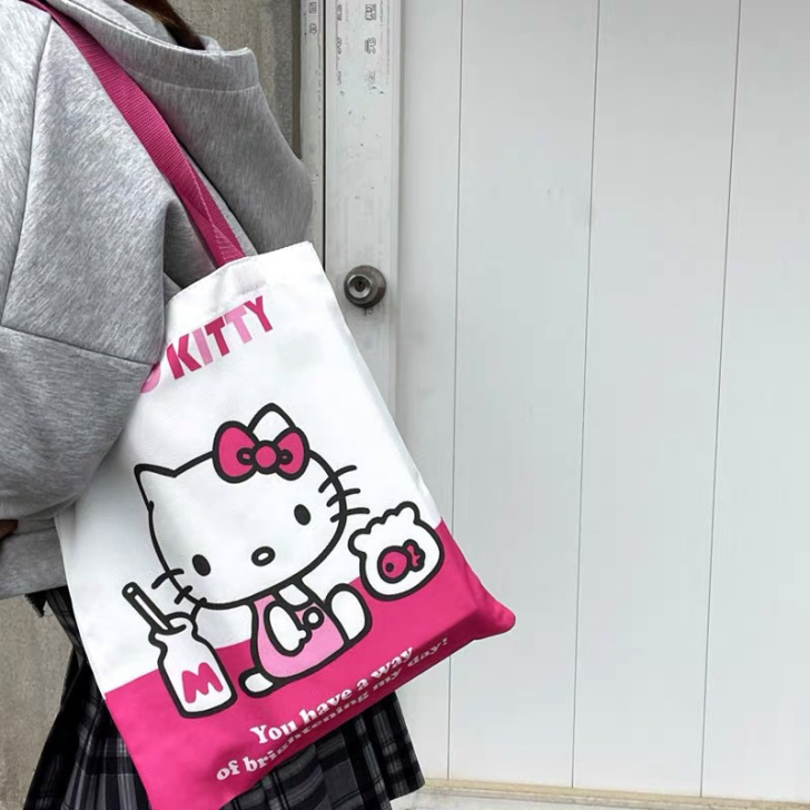 童趣卡通hello kitty帆布包原宿少...