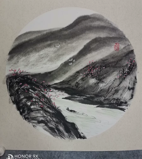 纯手绘生宣卡纸画 尺寸50*50(生宣卡纸...