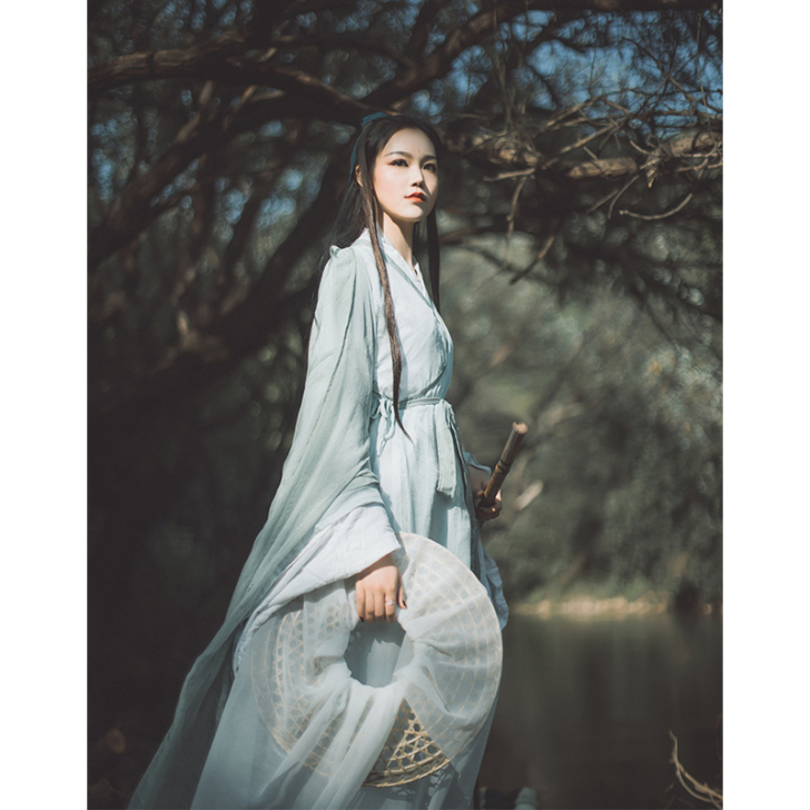 清平调汉服女春夏套装学生晋襦三件套传统古风...