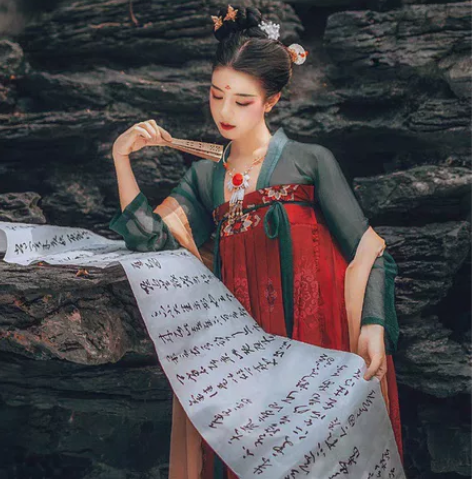 唐朝公主汉服女成人齐胸襦裙仙气飘逸古装杨贵...