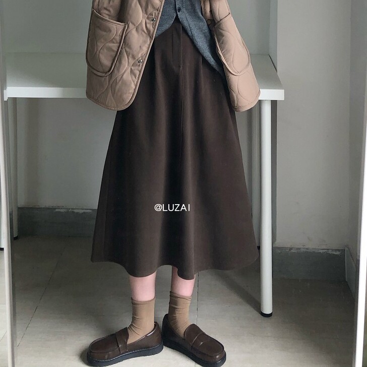 LUZAI  掌柜自留款推！！！复古中长款...