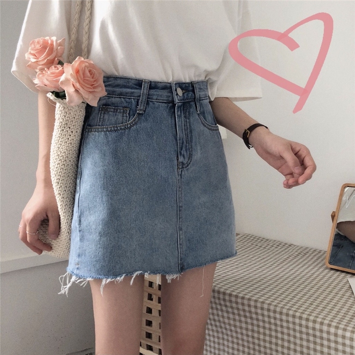 春夏装2019新款韩版chic百搭学生牛仔...