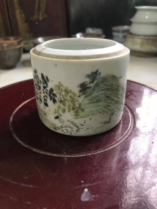 浅降彩水盂