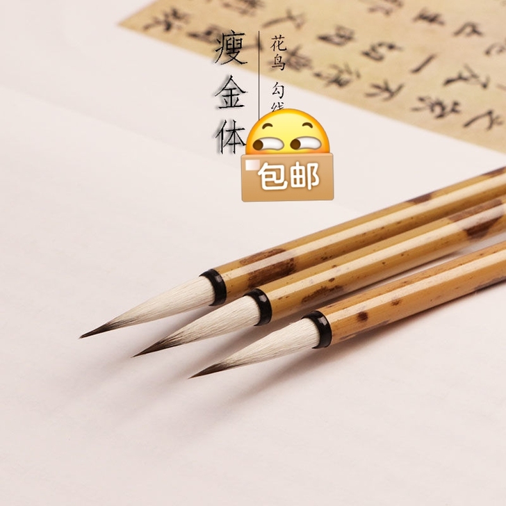 小楷瘦金体长峰行书工笔国画花鸟小勾线水彩绘...