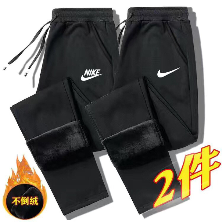 秋冬新款男裤加绒加厚运动裤休闲长裤外穿直筒...