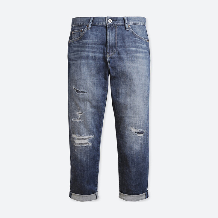 【双11狂欢价】女装 修身男友款九分牛仔裤...