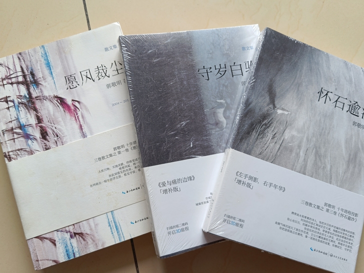 郭敬明散文集三本 愿风裁尘 守岁白驹 怀石...