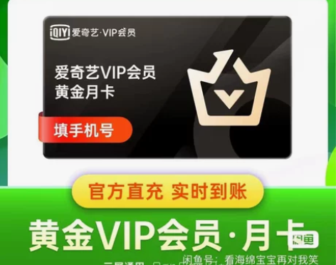 爱奇艺视频月卡30天爱奇艺视频会员1个月爱...