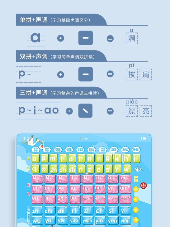 乐乐鱼拼音学习机电池款