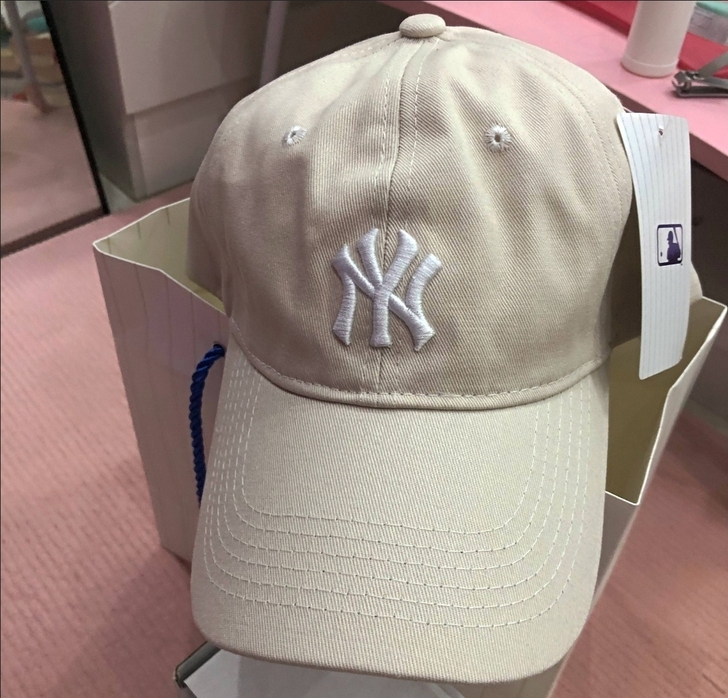 【全新】mlb棒球帽卡其色ny男女同款la...