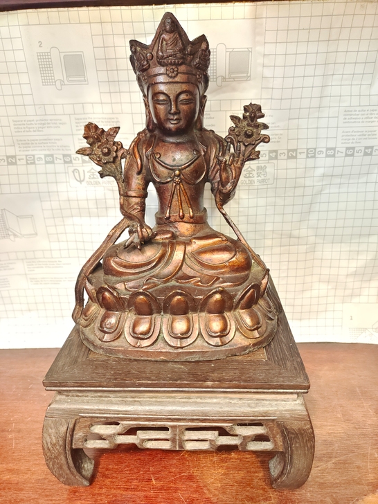 明代铜佛像,高26宽18,不讲价,包邮,按...