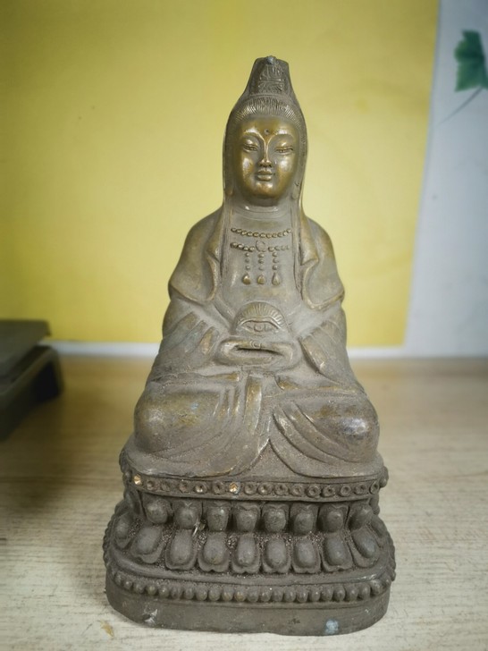 铜佛像,眼光娘娘铜佛像一尊,高19厘米左右...