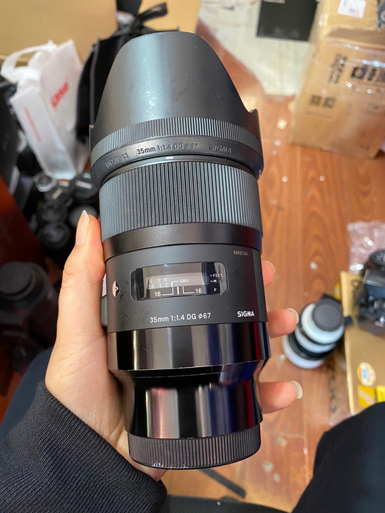 适马34 1.4E口镜头 成色95新原装遮...