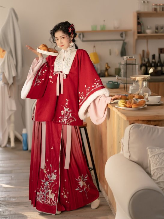 【可xd】风来榕下小鹿明制交领袄裙汉服