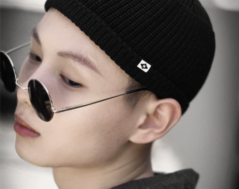 瓜皮帽 瓜皮帽冷帽帽子男潮小贴布针织毛线帽...