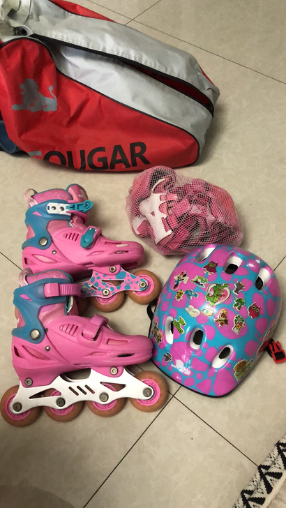 美洲狮轮滑鞋，29到32码能穿，使用过几次...