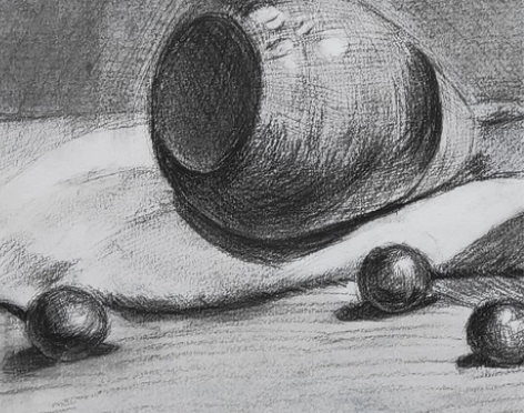 接代画炭笔素描静物!!!只接8开 代画两张...