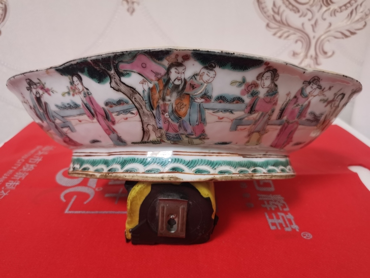 清光绪大海棠碗，大名家盧广顺作品，盧广顺画...