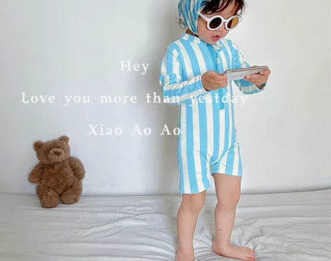 2022新款韩版儿童泳衣男女童连体套装泳衣...