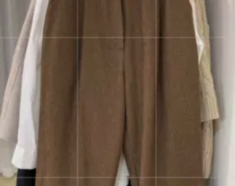 深秋款0927韩国原单复古风人字纹羊毛直筒...