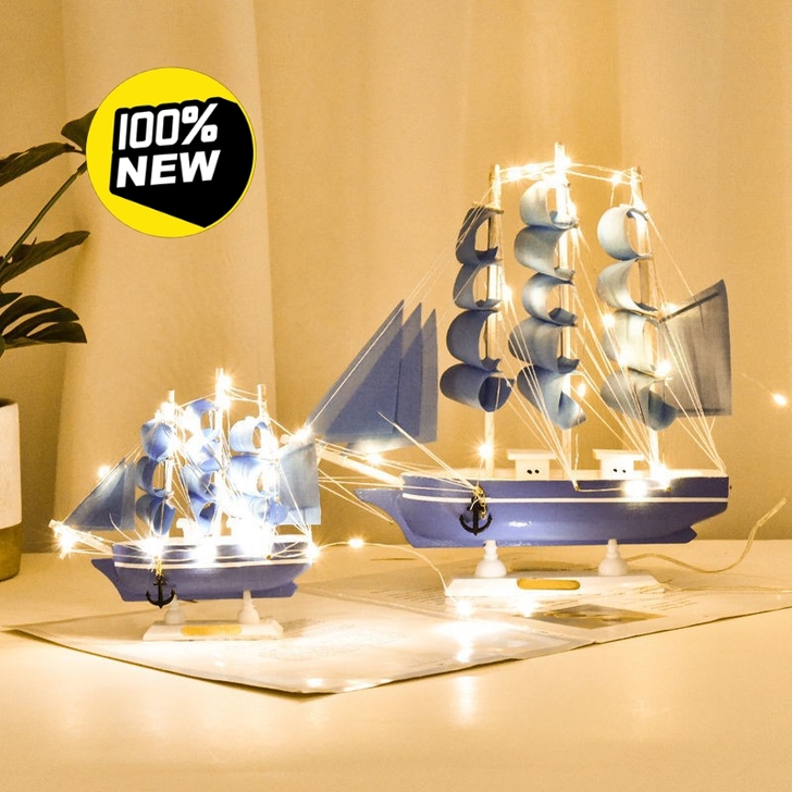 【低价清仓】一帆风顺工艺船模型摆件公主房间...