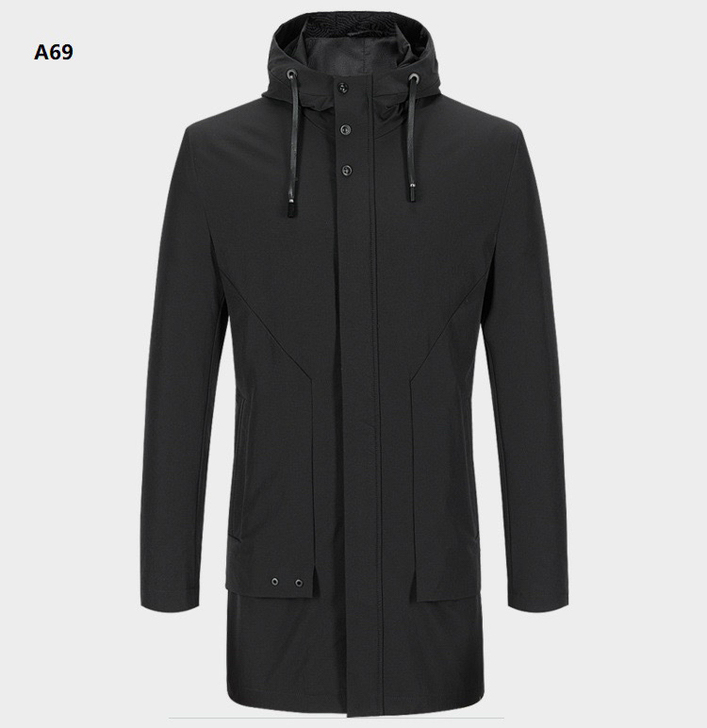 秋季新品,海澜正品中长款风衣外套,连帽款式...