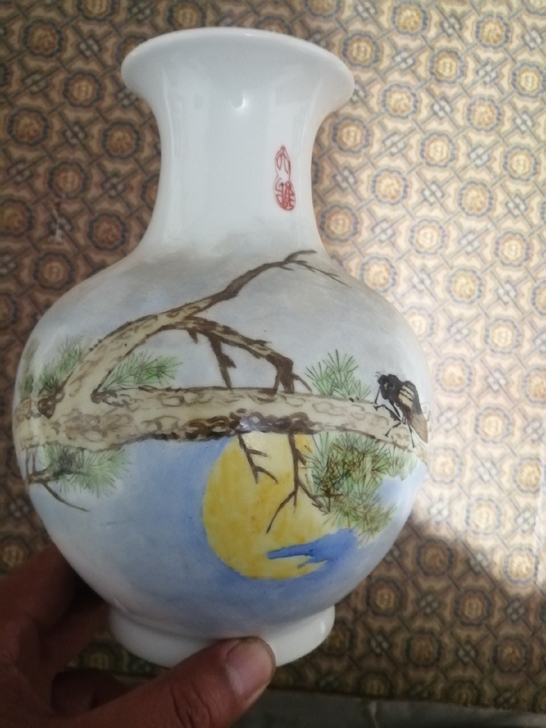 景德镇粉彩花瓶，景德镇艺术瓷厂八九十年代，...
