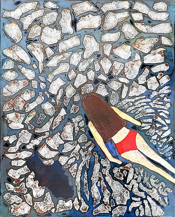 原创手工漆画漆工艺作品,耗时一个月,白色部...