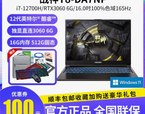 首发神舟全新十二代新品T8 RTX306
