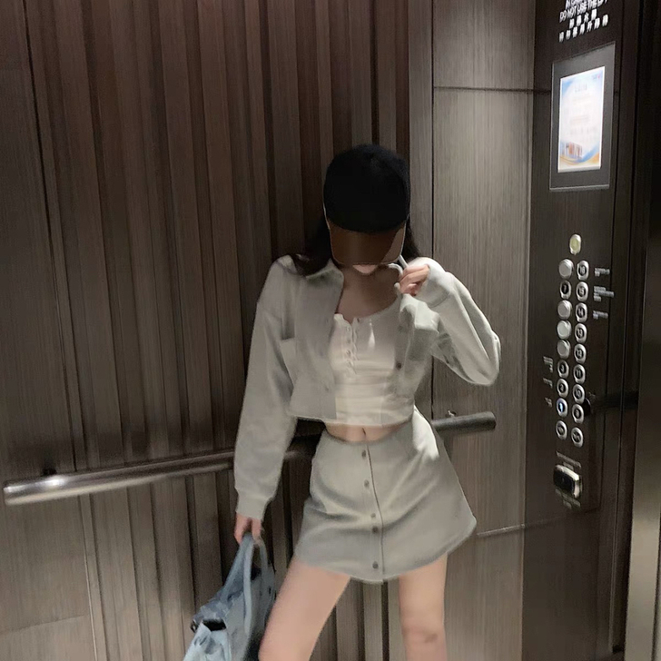 Wuuus真皮牛仔拼接鸭舌帽女ins潮流韩...