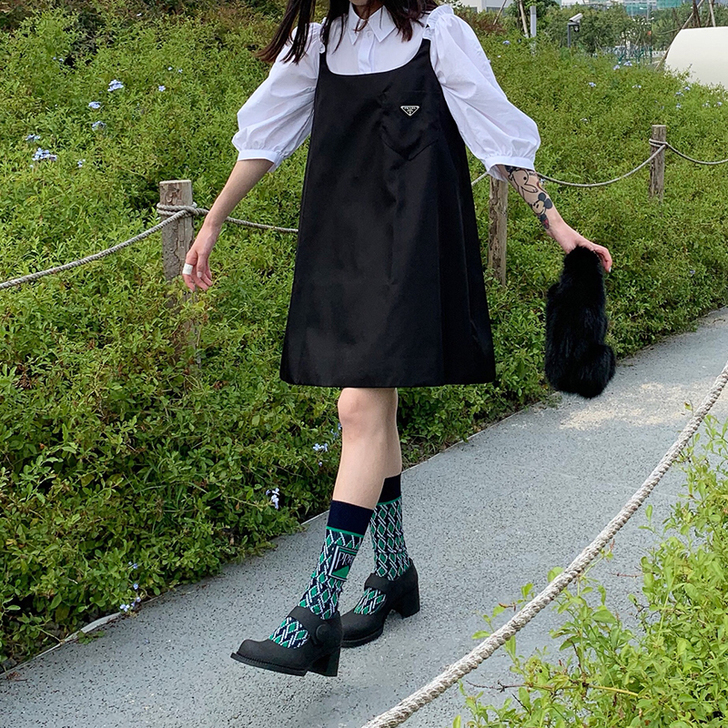 复古粗跟玛丽珍鞋女2020新款网红同款学院...